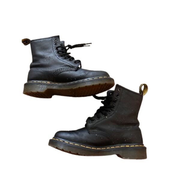 Dr Martens Women's 1460 Vonda Mono Boot Size 36 (5US) Black Embroidered Flowers - Picture 5 of 11